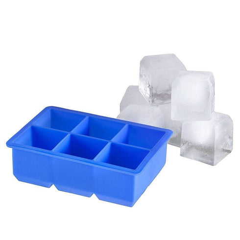 AussieSuperStore Homeware Supplies Large Silicone Ice Cube Cocktail Rock Makers Set of 2 Large Silicone Ice Tray Molds Cube Cocktail Rock Makers | Ice Moulds CB6BIGICETRAYPACK